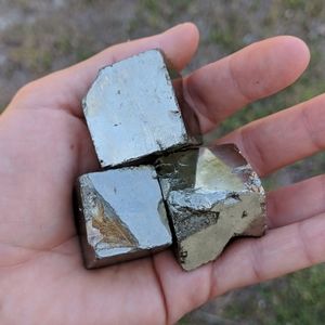 Three Pyrite Cubes